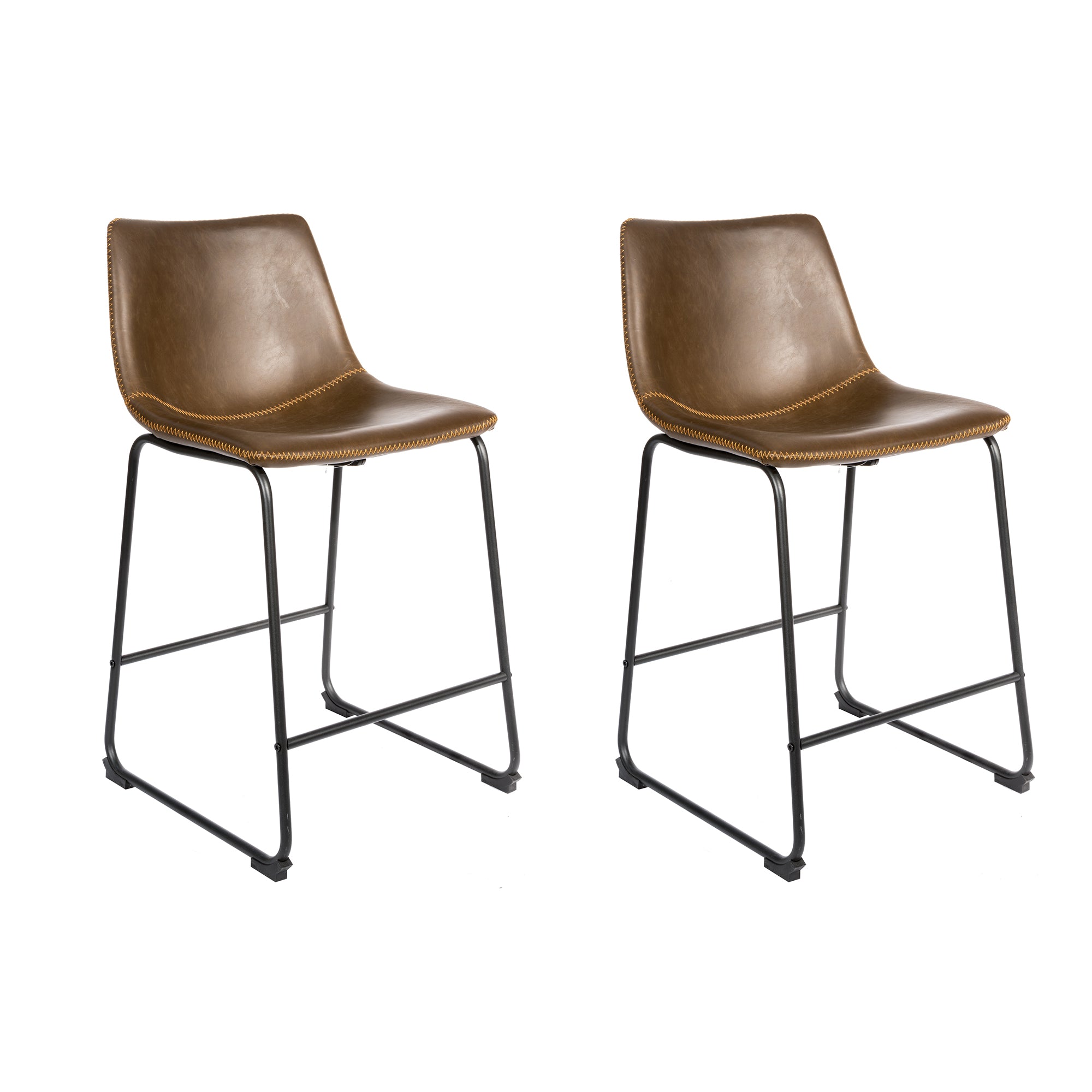 Dexter Chesnut Brown Set of Two Kitchen Counter Stools